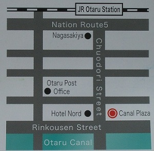 map of Otaru Canal area